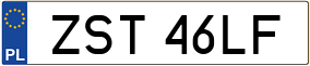 Trailer License Plate